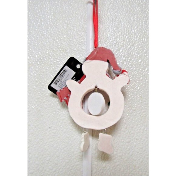 NCAA Ohio State Buckeyes Clay Dough Snowman Xmas Ornament by Team Sports America - Picture 2 of 2